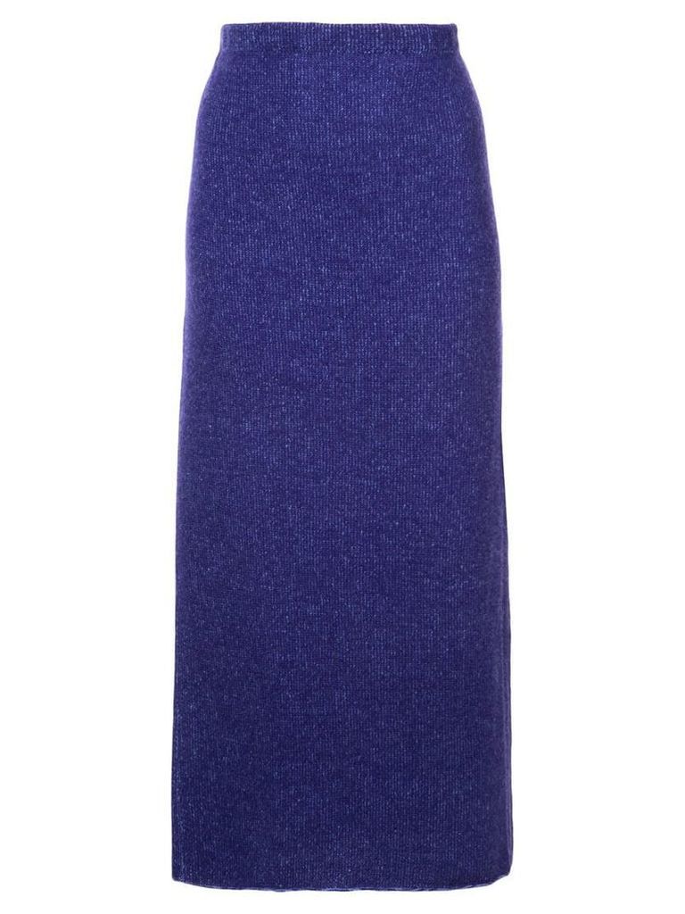 The Elder Statesman side slit midi skirt - Purple