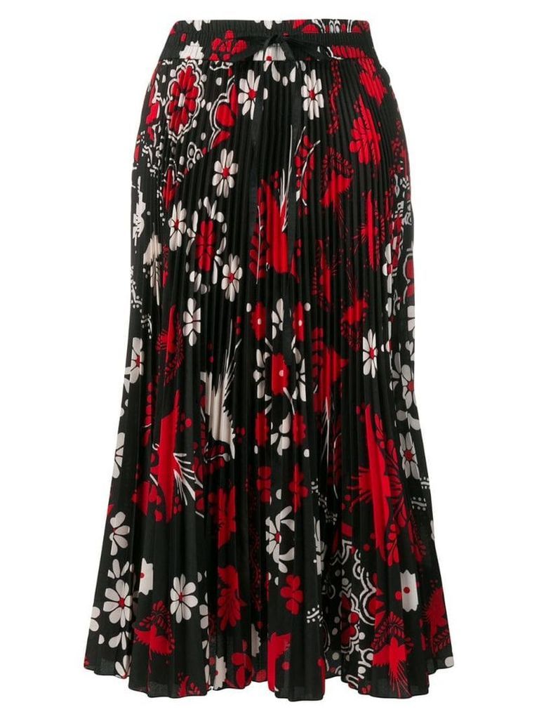 Red Valentino floral print skirt - Black