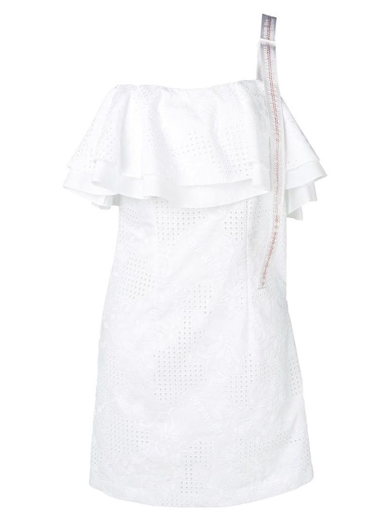 Off-White one-shoulder sangallo dress