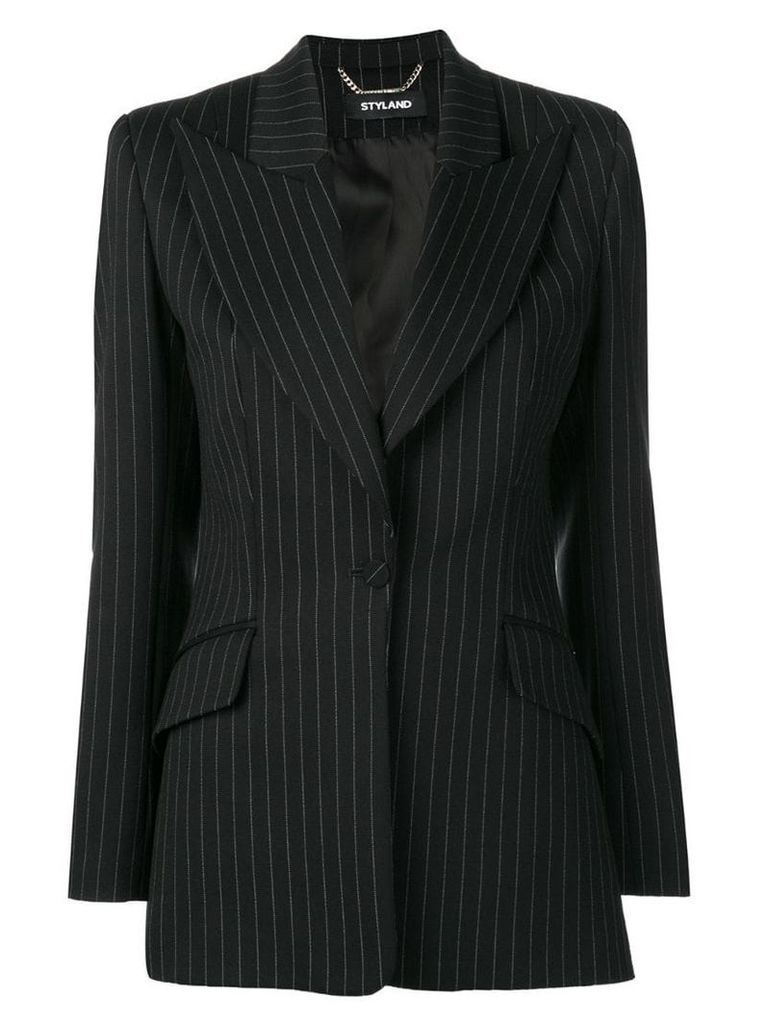 Styland striped blazer jacket - Black