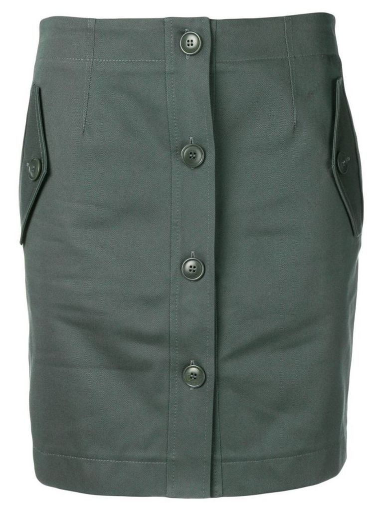 Givenchy straight button up skirt - Green