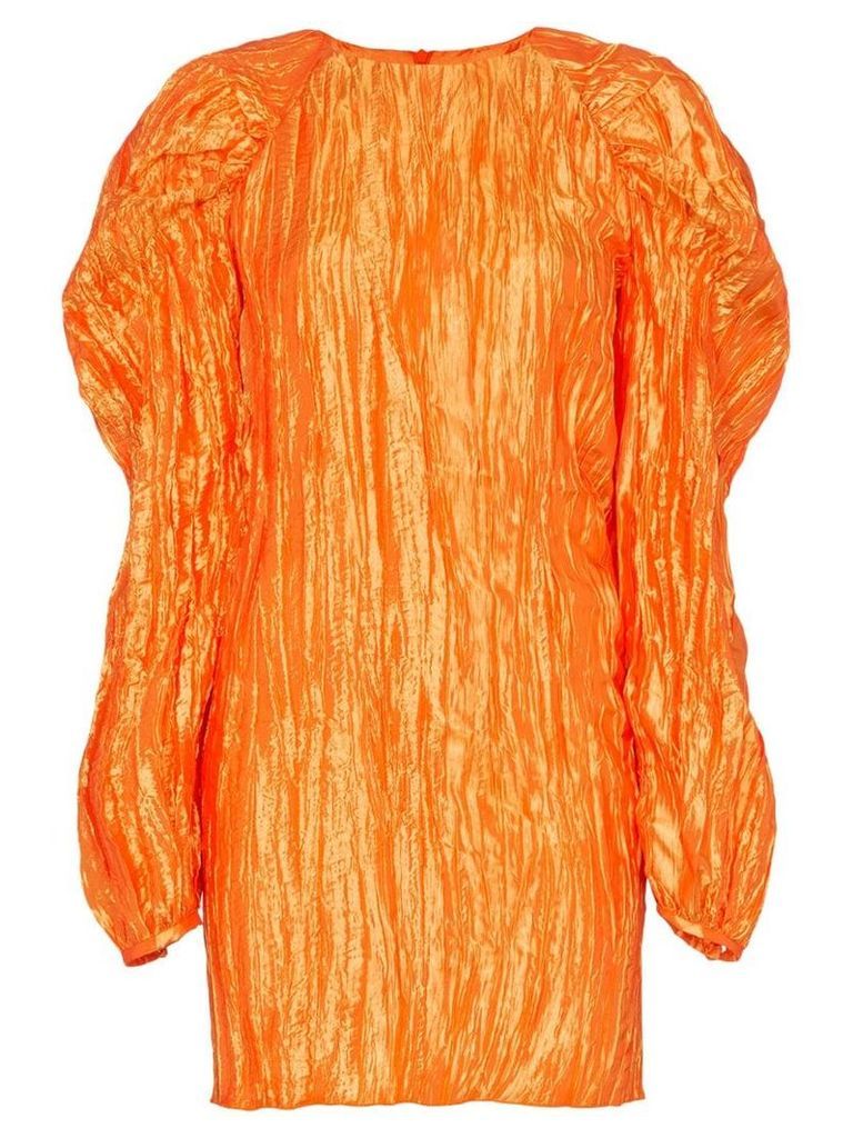Rotate textured crinkle mini dress - Orange