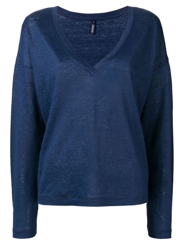 Woolrich V-neck knitted top - Blue