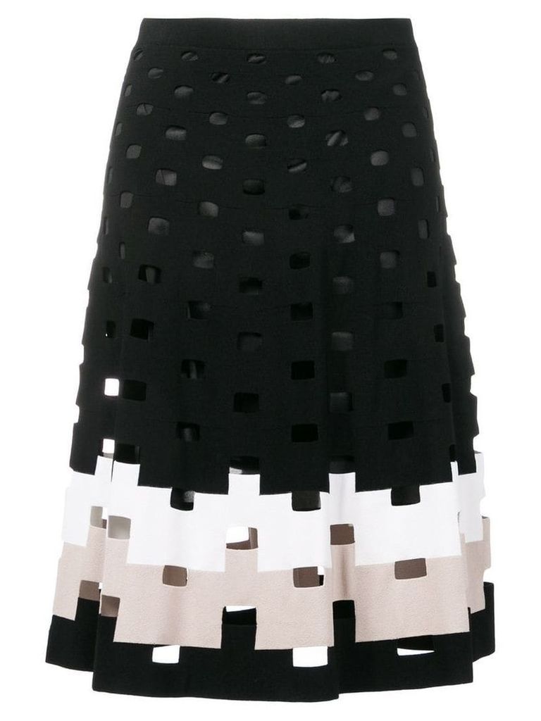 D.Exterior laser cut detail skirt - Black