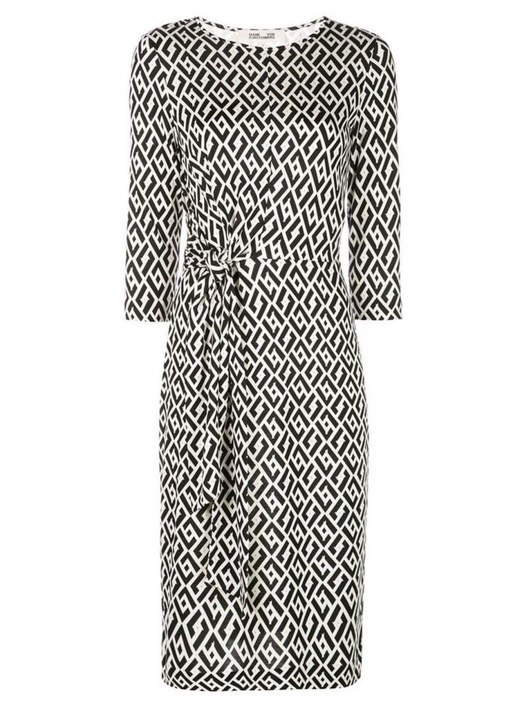 Diane von Furstenberg patterned midi dress - Black