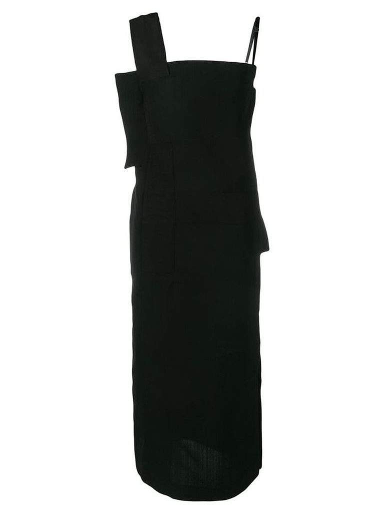 Jil Sander deconstructed midi dress - Black