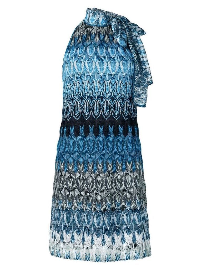 Missoni knitted style dress - Blue
