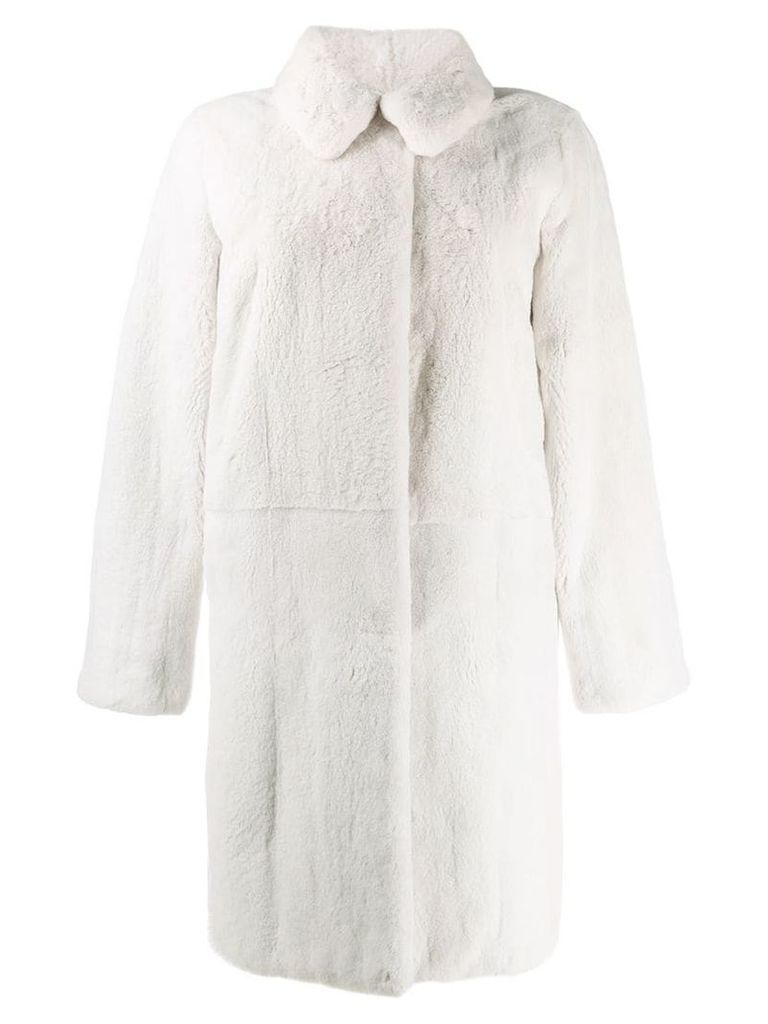 Liska collared coat - White