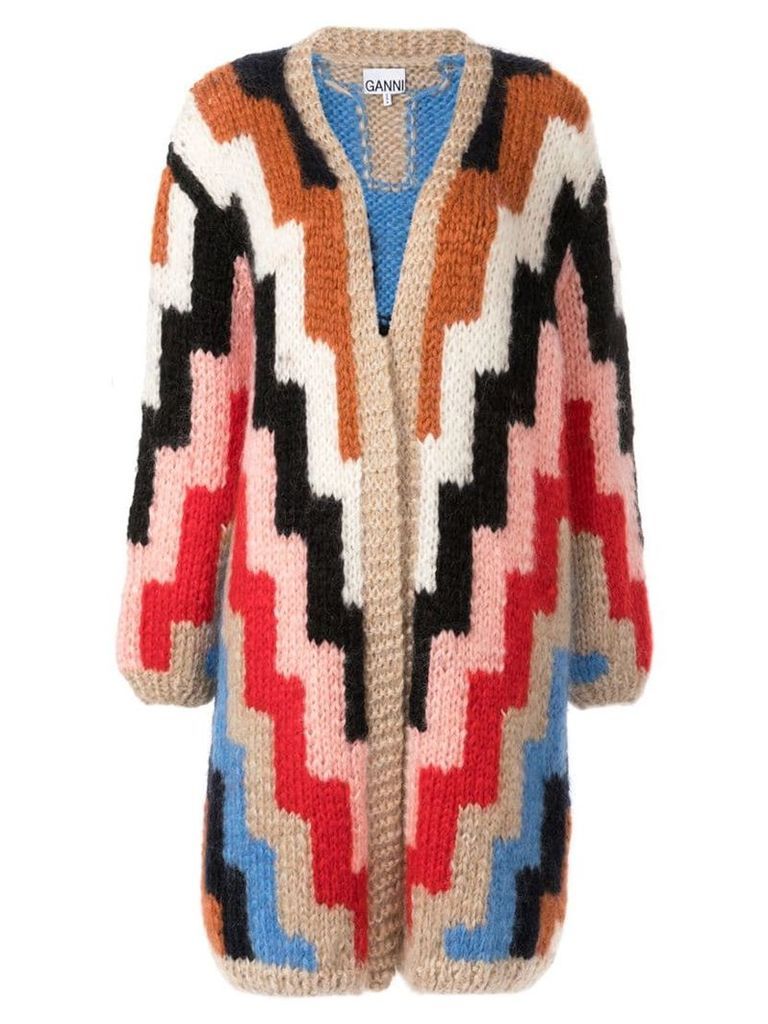Ganni intarsia knit cardigan - Multicolour 999