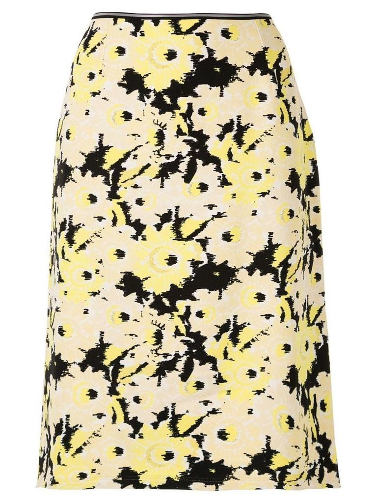 Anteprima sunflower print straight skirt - Multicolour