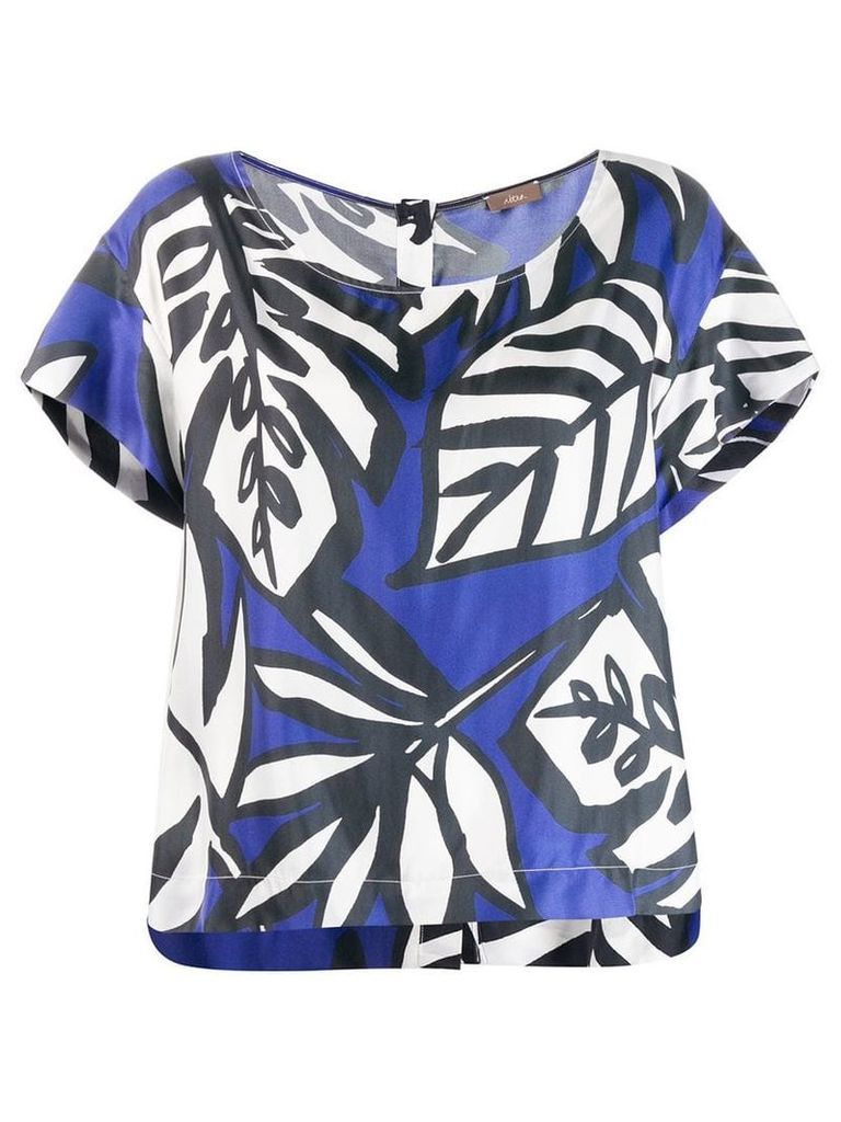 Altea palm print blouse - Blue