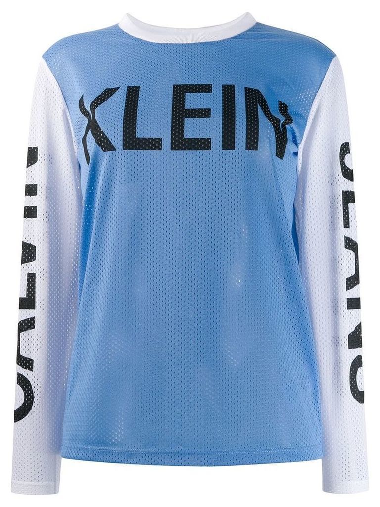 Calvin Klein colour-block logo sweatshirt - Blue