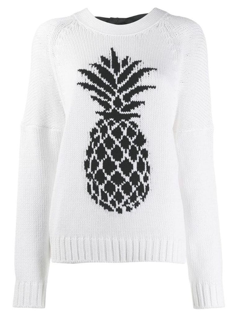 Nº21 Pineapple knit sweater - White