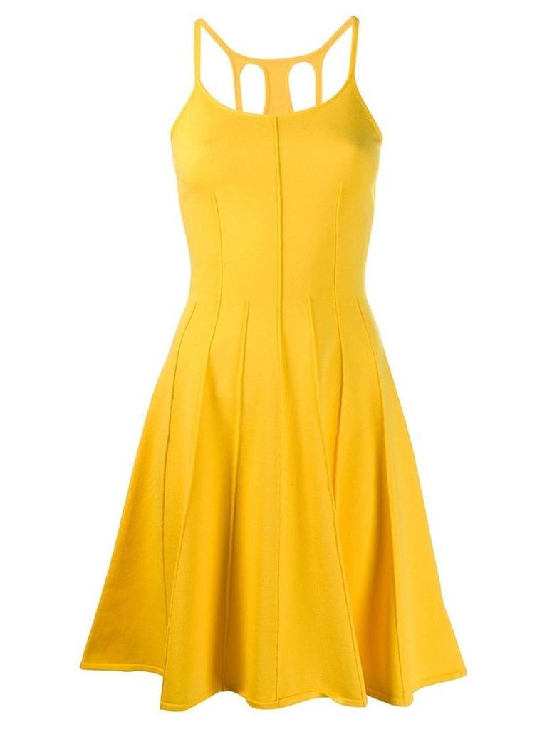 Dsquared2 open back flared dress - Yellow