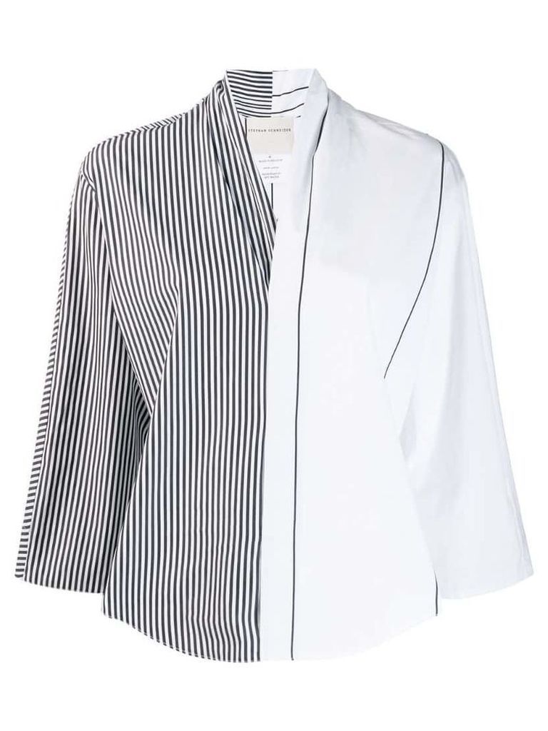 Stephan Schneider Distortion striped blouse - White