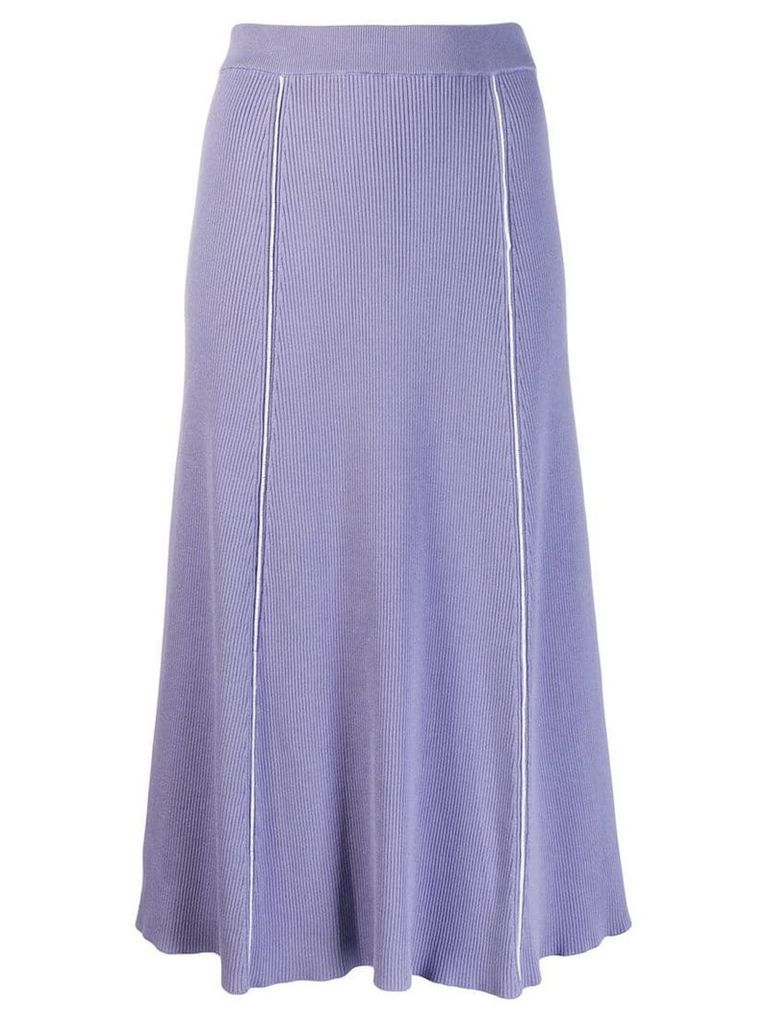 Pringle Of Scotland panelled knit skirt - Purple