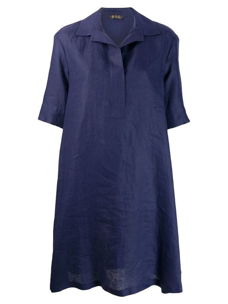 Loro Piana loose-fit shirt dress - Blue