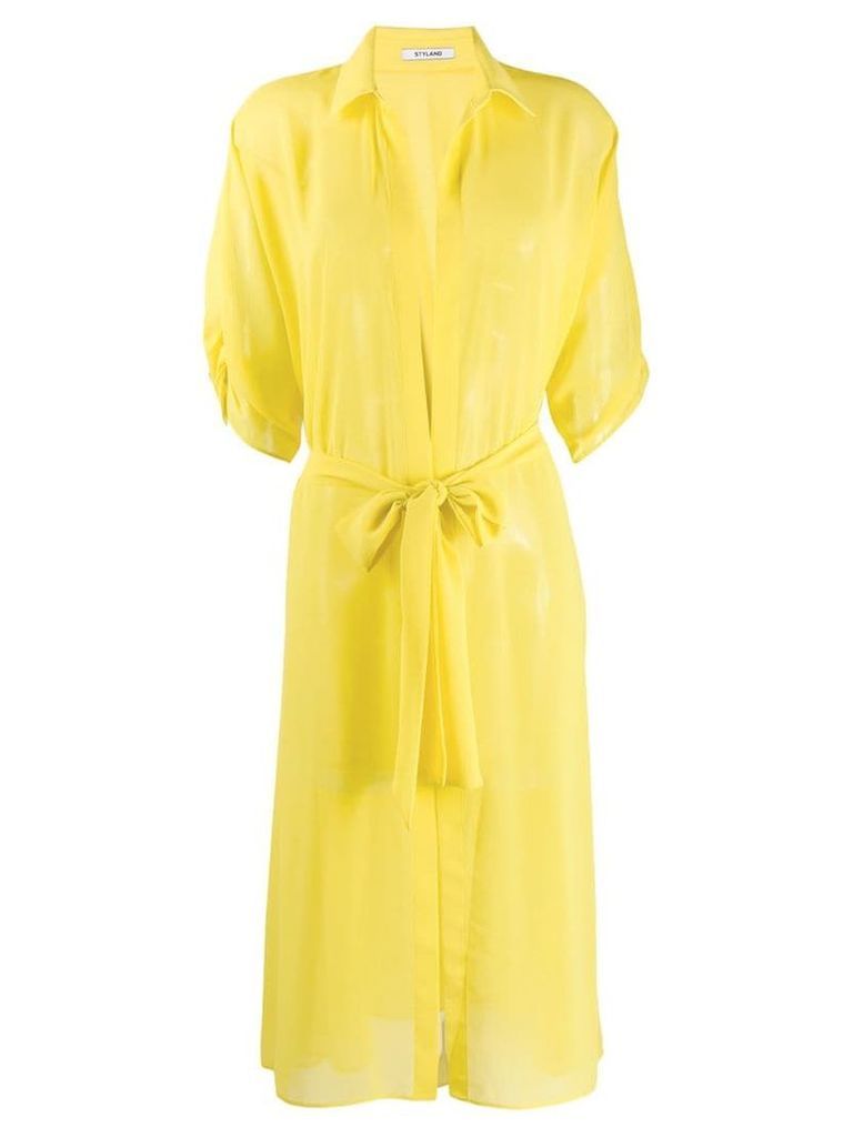 Styland midi shirt dress - Yellow