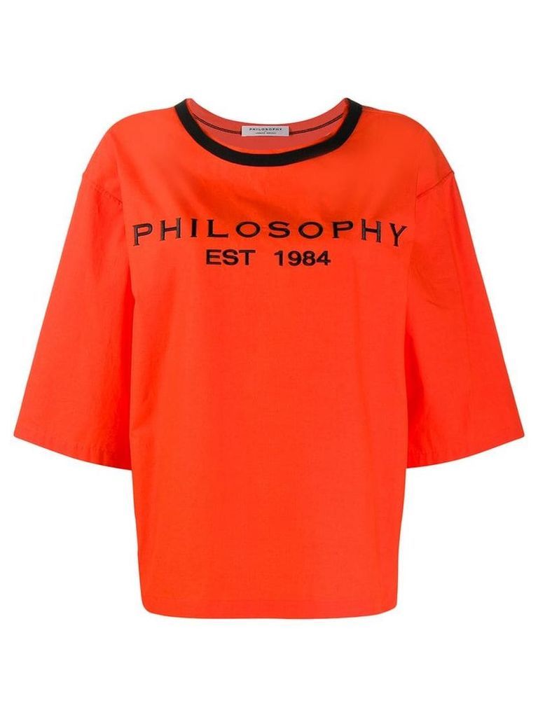 Philosophy Di Lorenzo Serafini oversized logo T-shirt - Orange