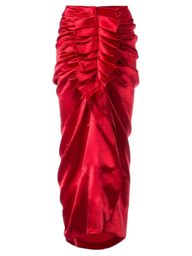 Manish Arora ruffled midi skirt - Red