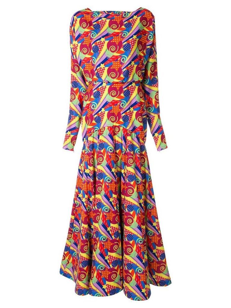 Manish Arora abstract print maxi dress - Multicolour