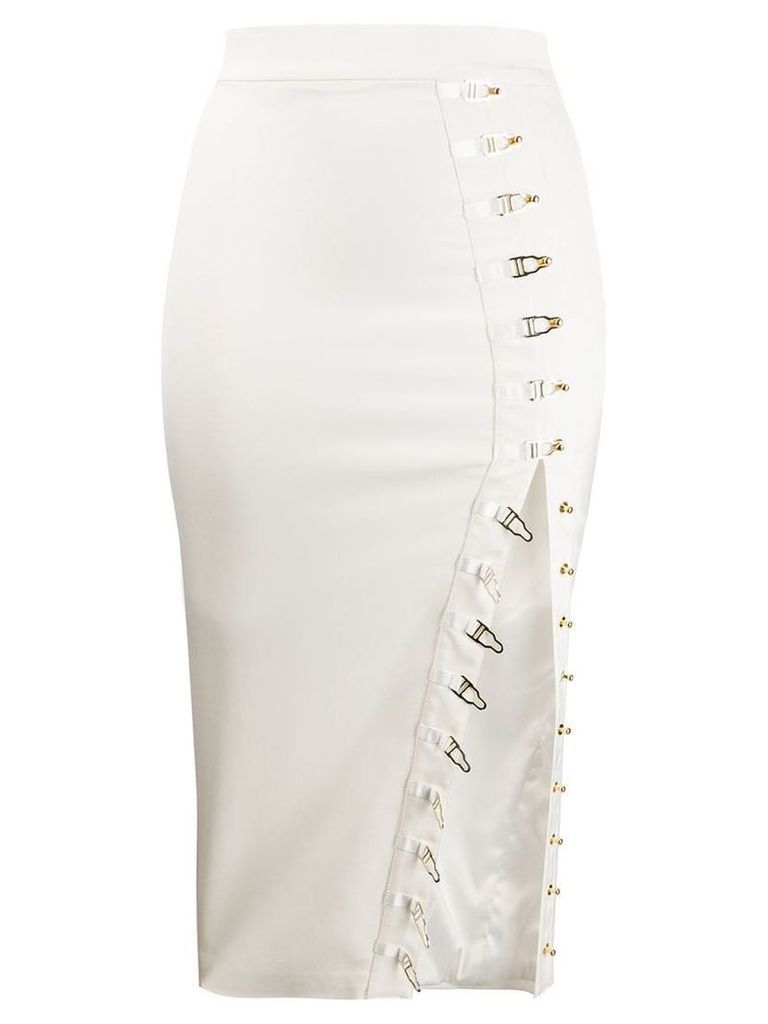 Murmur hook detail skirt - White