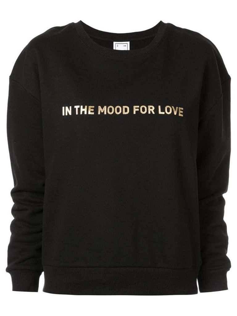 In The Mood For Love logo printed sweater - Black