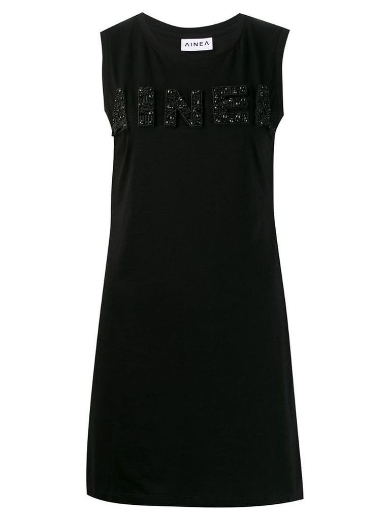 Ainea beaded logo dress - Black
