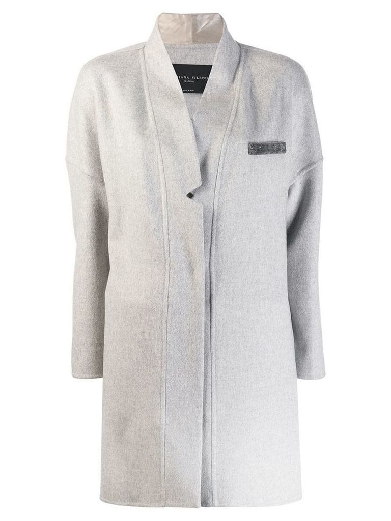 Fabiana Filippi embellished pocket coat - Grey