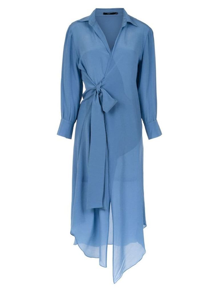 Magrella wrap style shirt dress dress - Blue