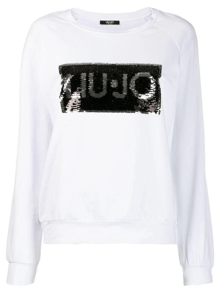 Liu Jo sequinned logo sweatshirt - White