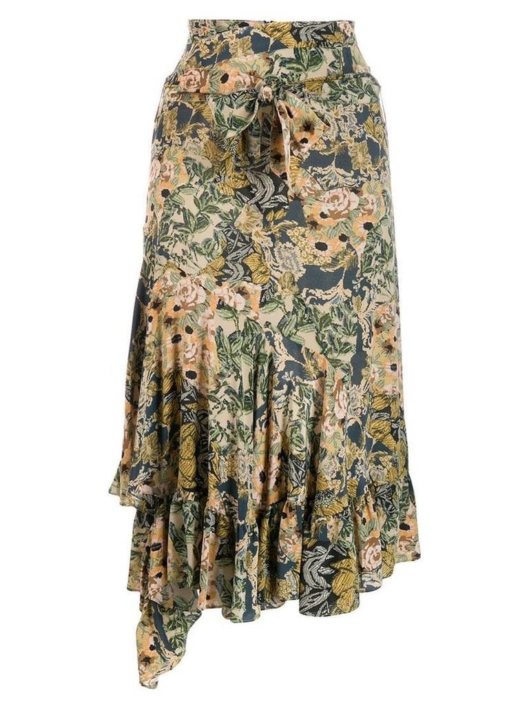 Rokh mismatch drape skirt - Neutrals