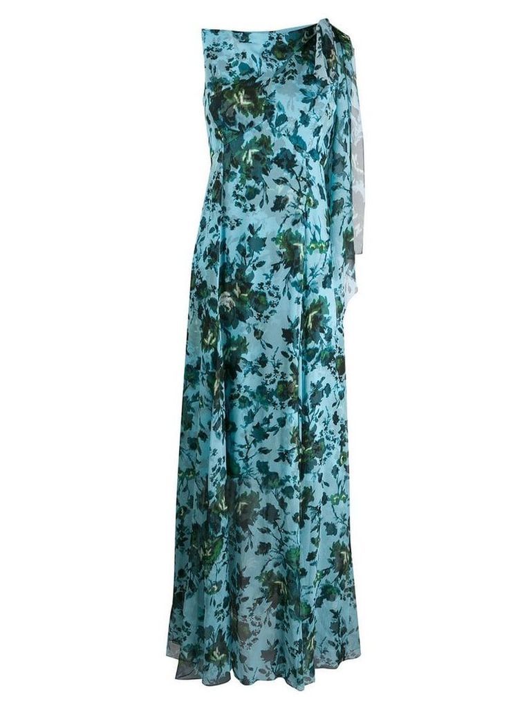 Erdem floral sleeveless long dress - Blue