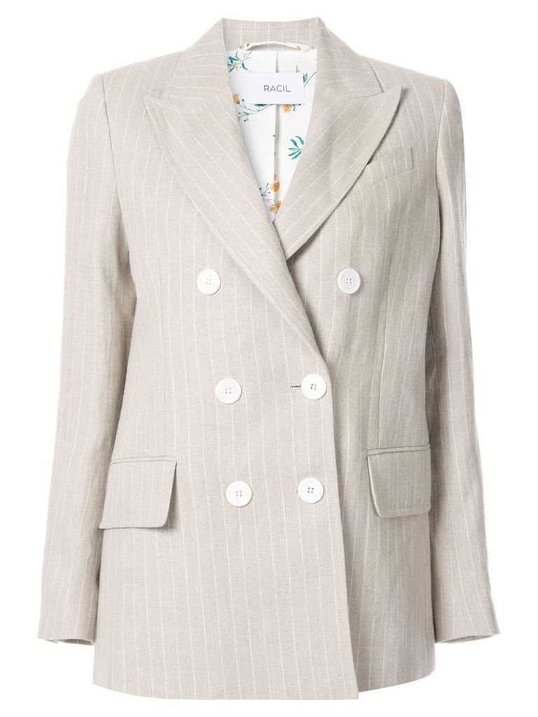 Racil classic double-breasted blazer - Neutrals