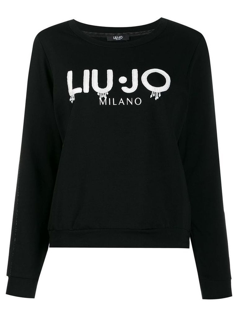 Liu Jo embellished logo sweatshirt - Black
