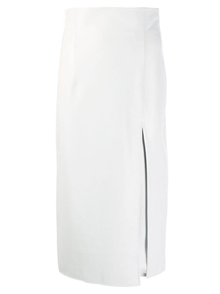 16Arlington slit detail pencil skirt - White