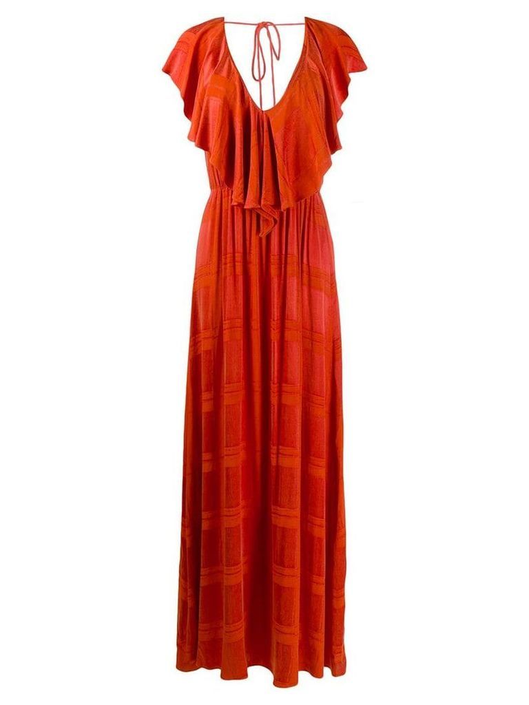 Ailanto ruffle sleeve dress - Orange
