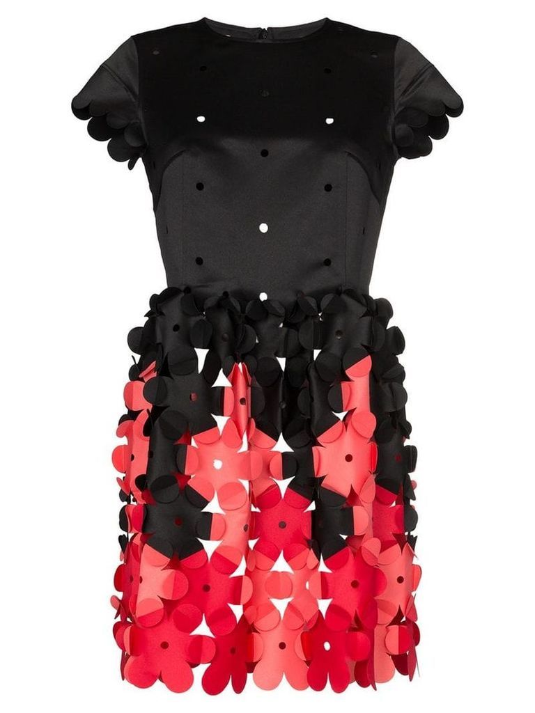 Paskal 3D flower mini dress - Black