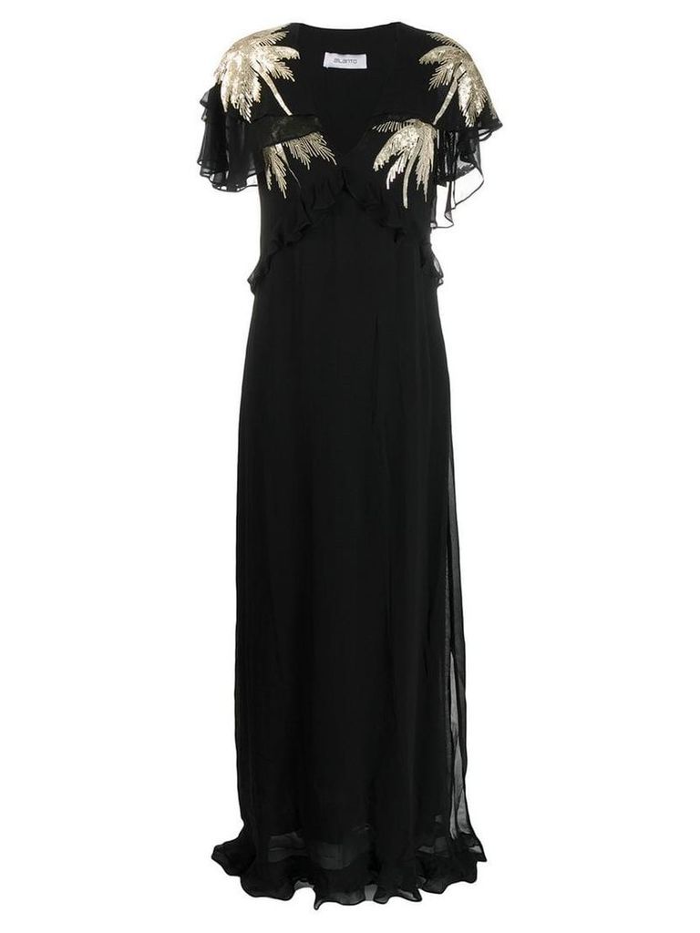 Ailanto embellished palm tree dress - Black