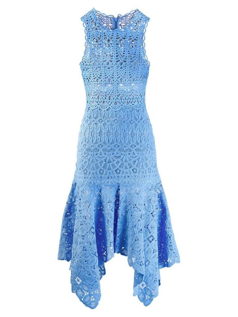 Jonathan Simkhai crochet lace handkerchief dress - Blue