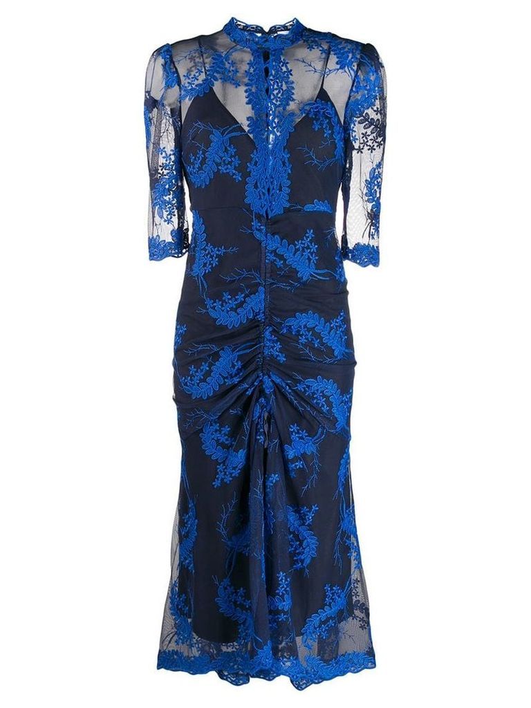 Alice Mccall sheer embroidered dress - Blue