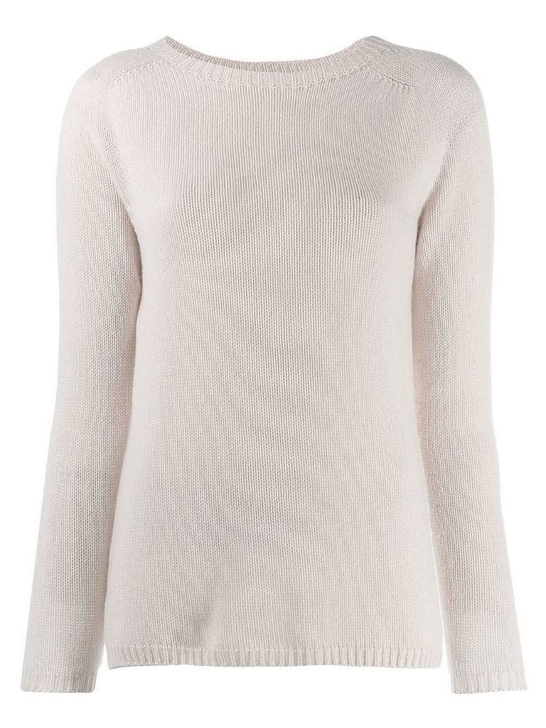 'S Max Mara long sleeve knitted top - Neutrals