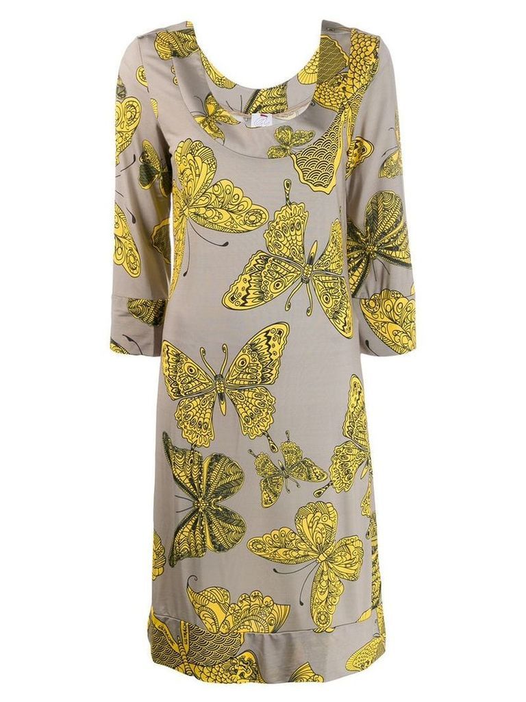 Ultràchic butterfly print dress - Grey