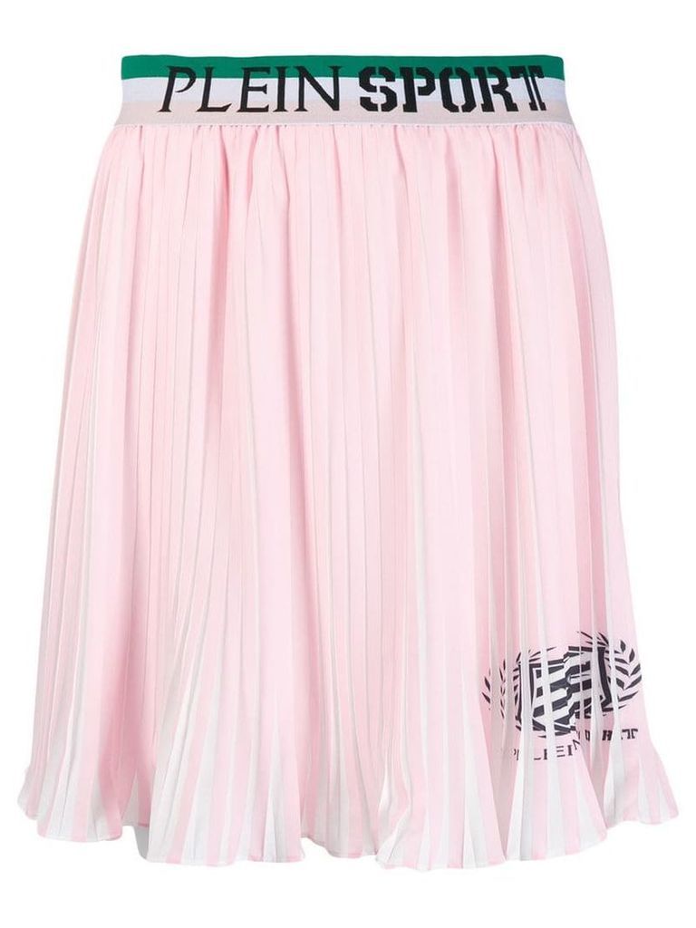 Plein Sport logo waistband pleated skirt - Pink