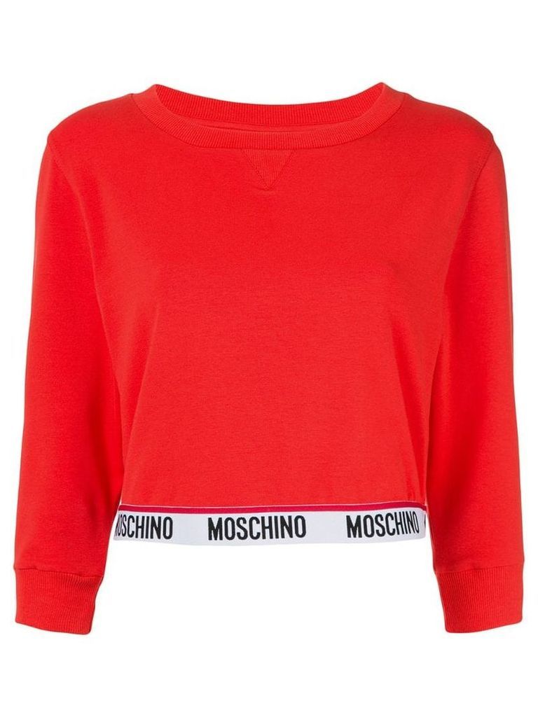 Moschino cropped sweatshirt - Red