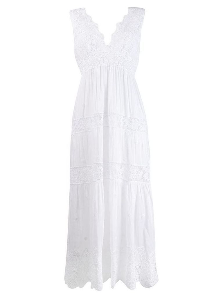 Temptation Positano sleeveless flared dress - White