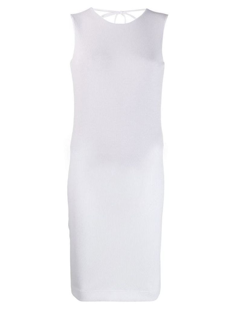 Fisico ribbed fitted dress - White