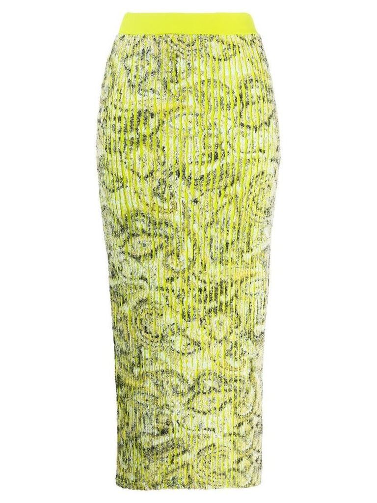 Y/Project printed high-waist skirt - Green