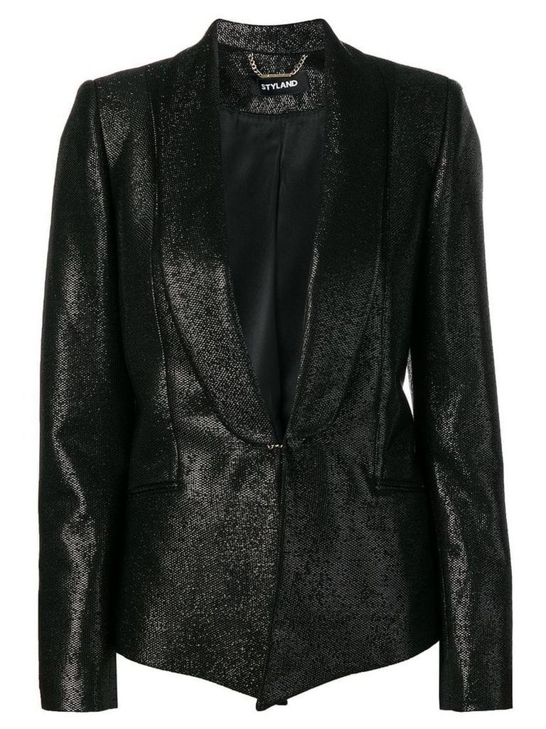 Styland metallic blazer jacket - Black