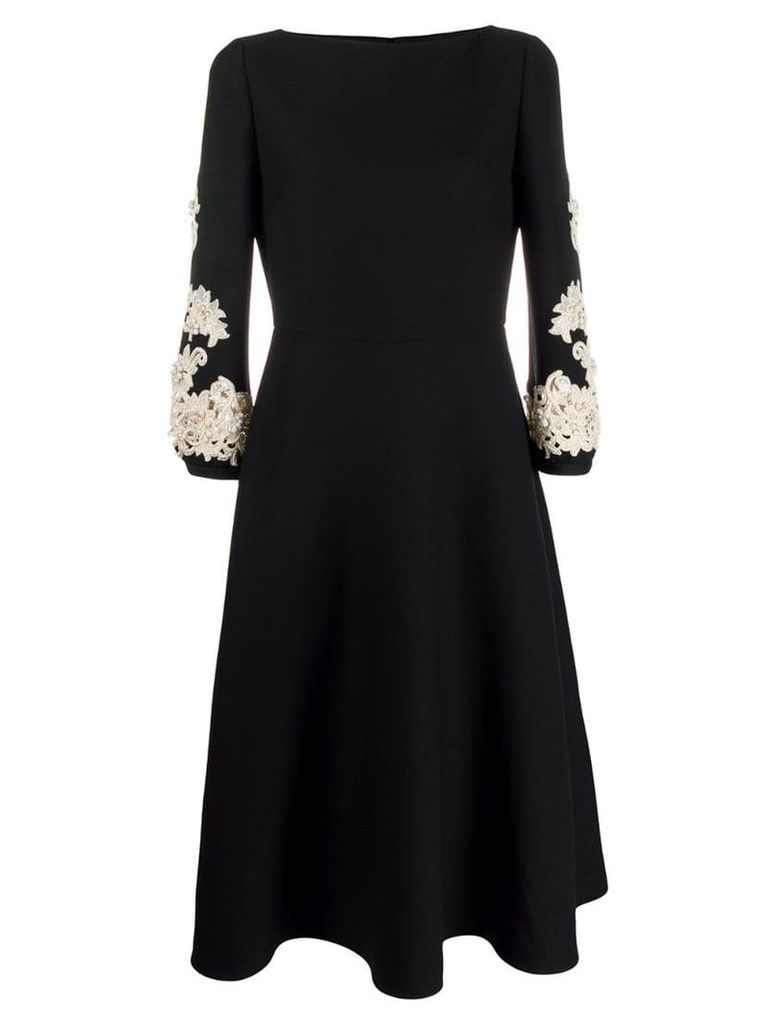 Valentino lace sleeve dress - Black